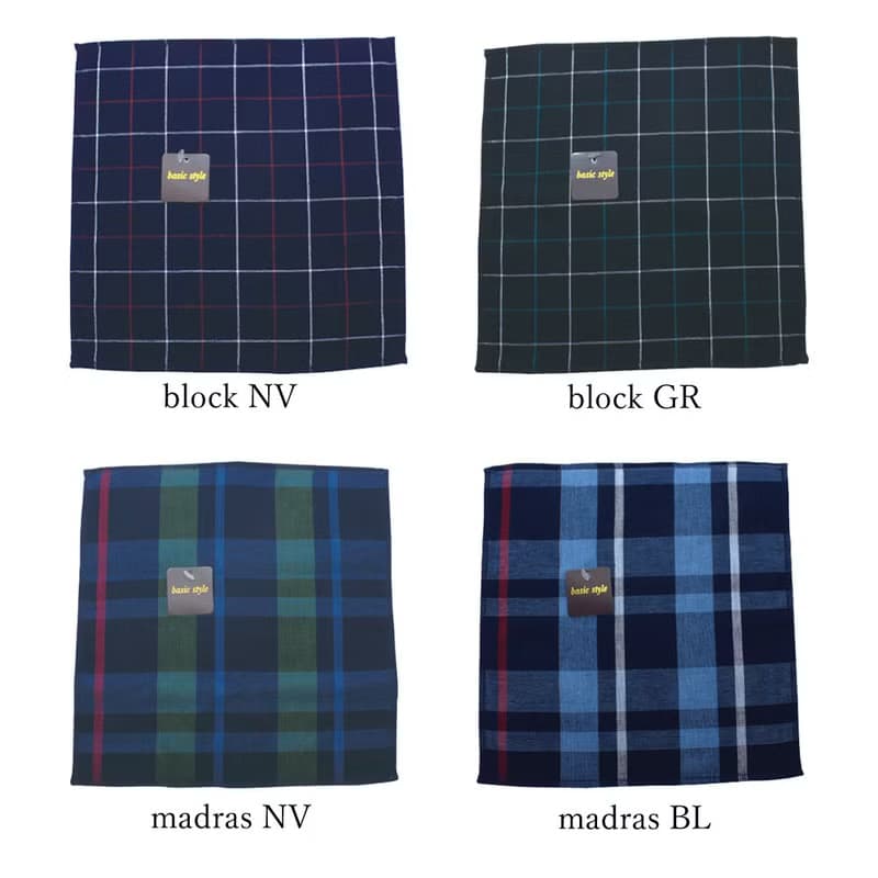 Men's Gauze Towel Handkerchief Present Boyfriend Cool Fashion 25cm×25cm Japan