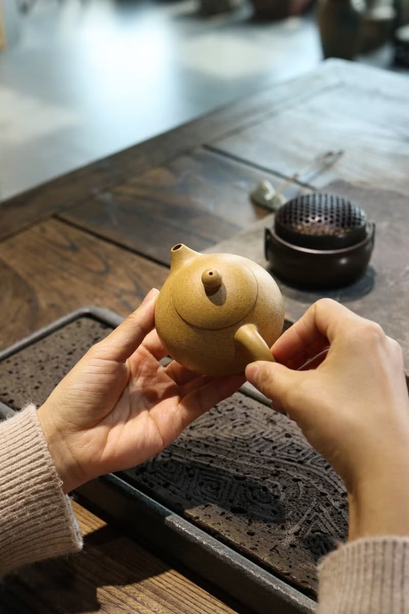 送禮紫砂壺茶壺文旦 全手工  段泥 160ml 14孔 全手工  形态圆润