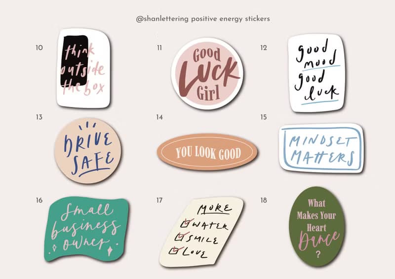 隨時來點正能量霧面貼紙
