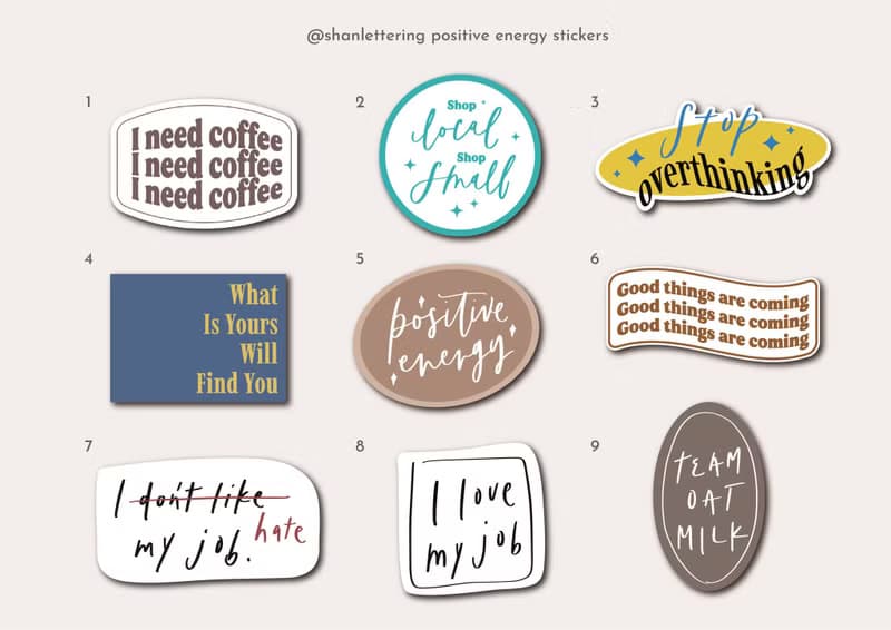 隨時來點正能量霧面貼紙