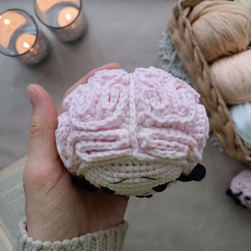 【數位】Crochet pattern brain model, amigurumi brain, anatomical brain crochet patter