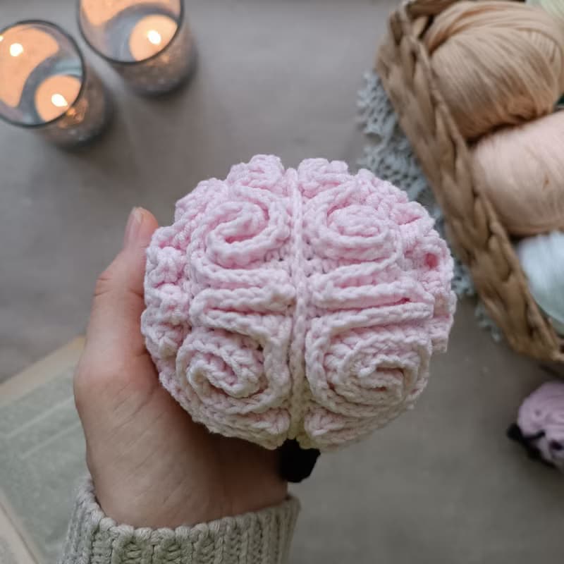 【數位】Crochet pattern brain model, amigurumi brain, anatomical brain crochet patter