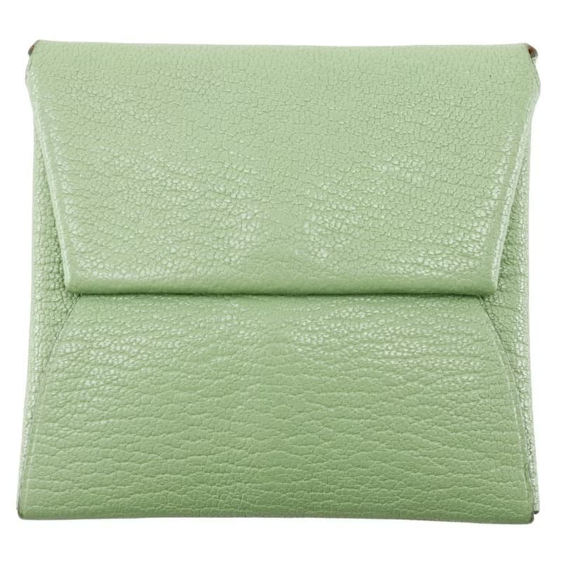 【日本直送】エルメス HERMES バスティア コインケース シェーブル 緑 B レディース【中古】