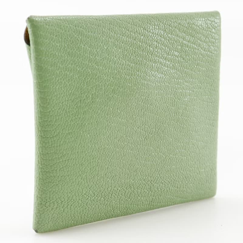 【日本直送】エルメス HERMES バスティア コインケース シェーブル 緑 B レディース【中古】