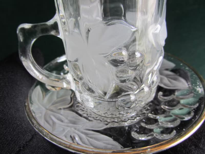 【老時光 OLD-TIME】早期二手日本製玻璃咖啡杯組(一杯一盤為一組