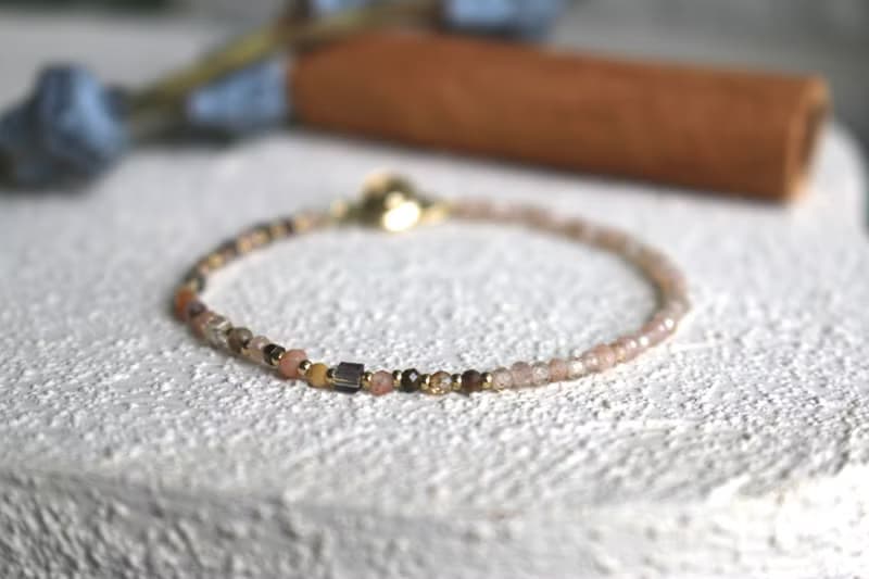 手鍊 草莓晶 髮晶 天然石 - 跳舞 -