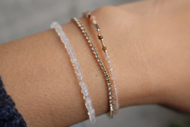 手鍊 草莓晶 髮晶 天然石 - 跳舞 -