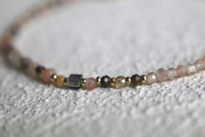 手鍊 草莓晶 髮晶 天然石 - 跳舞 -