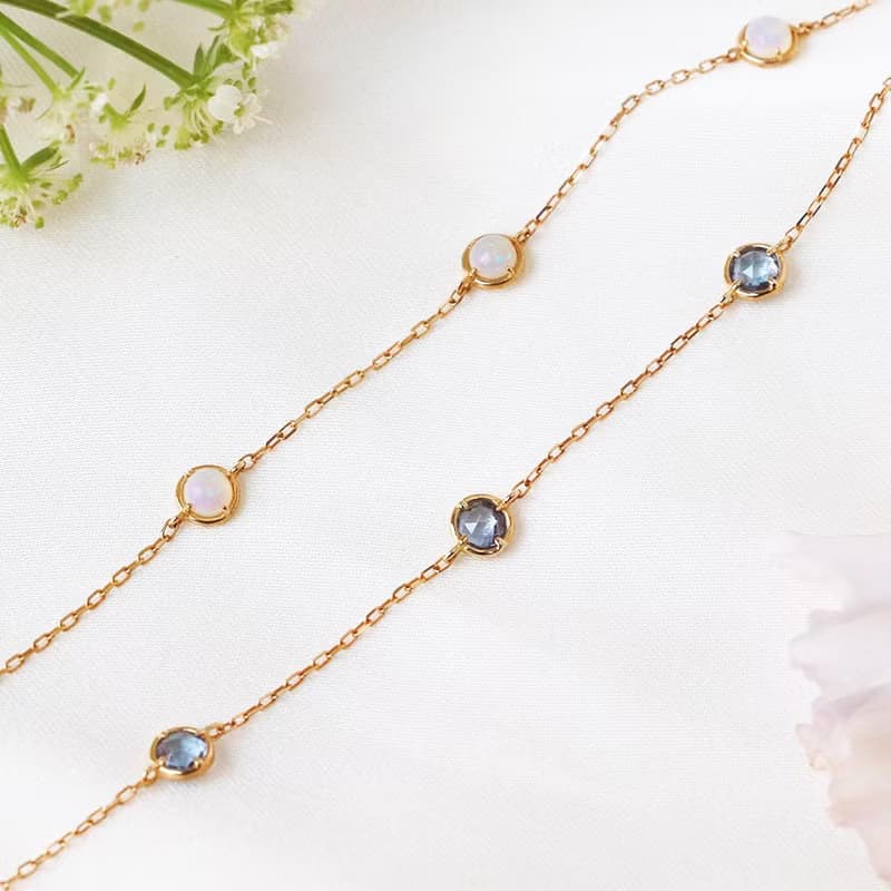 Visel 寶石甜餅手鍊-坦桑石