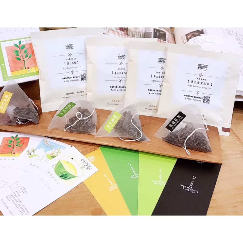 A10【無藏】端午公益禮盒 文字祝福四入方盒組 1茶包+3茶食