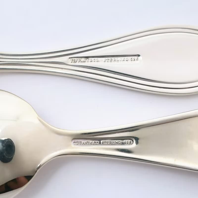 【日本直送】ティファニー TIFFANY&Co. ベビースプーン 食器 2本セット ベア&羊 シルバー925 _【中古】