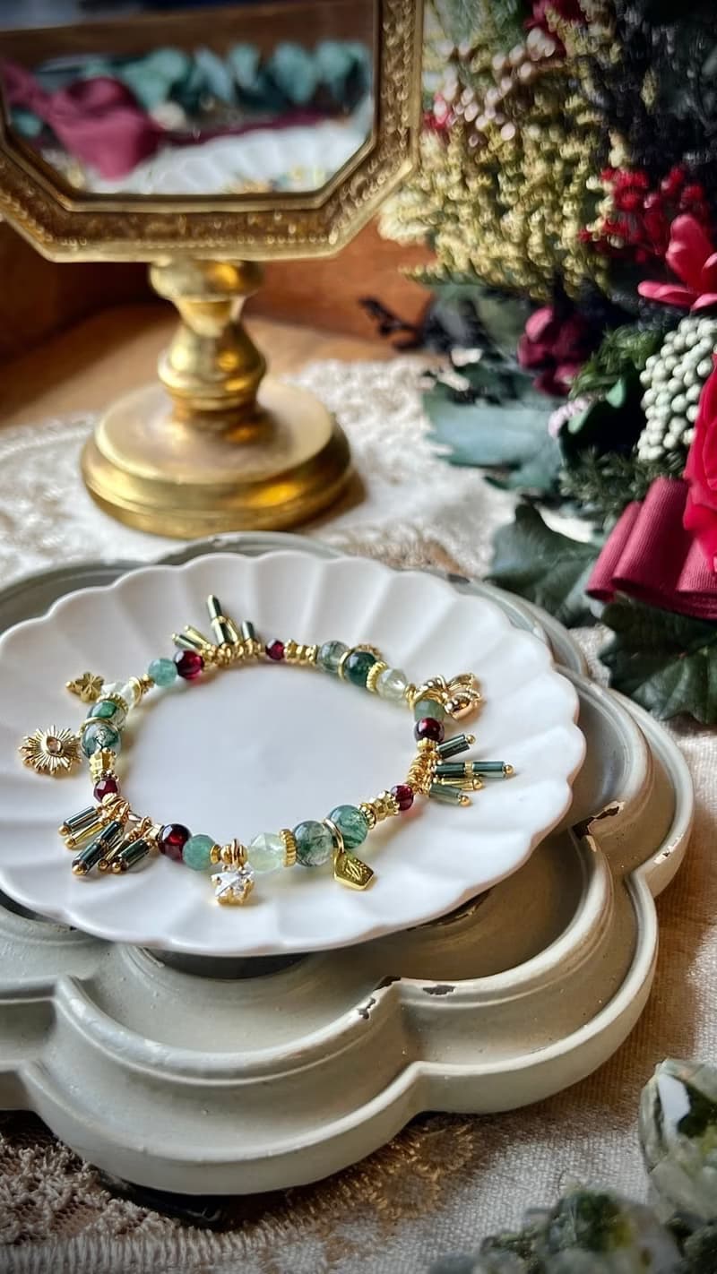 -聖光照耀-天然水晶手鏈/黃銅手鍊