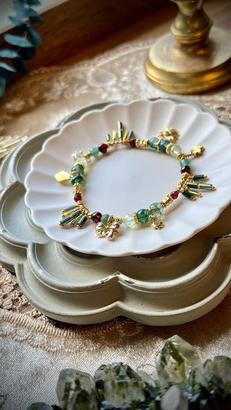 -聖光照耀-天然水晶手鏈/黃銅手鍊