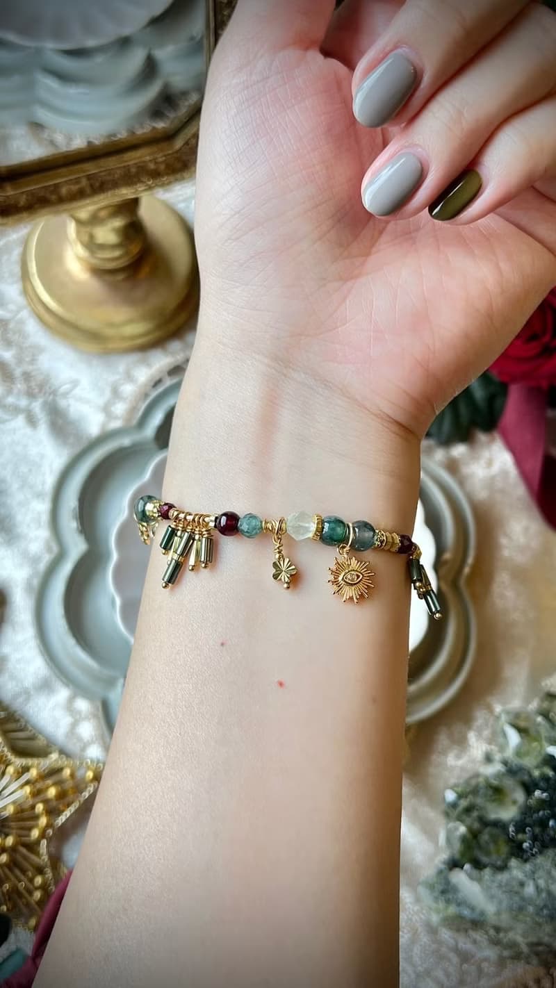 -聖光照耀-天然水晶手鏈/黃銅手鍊