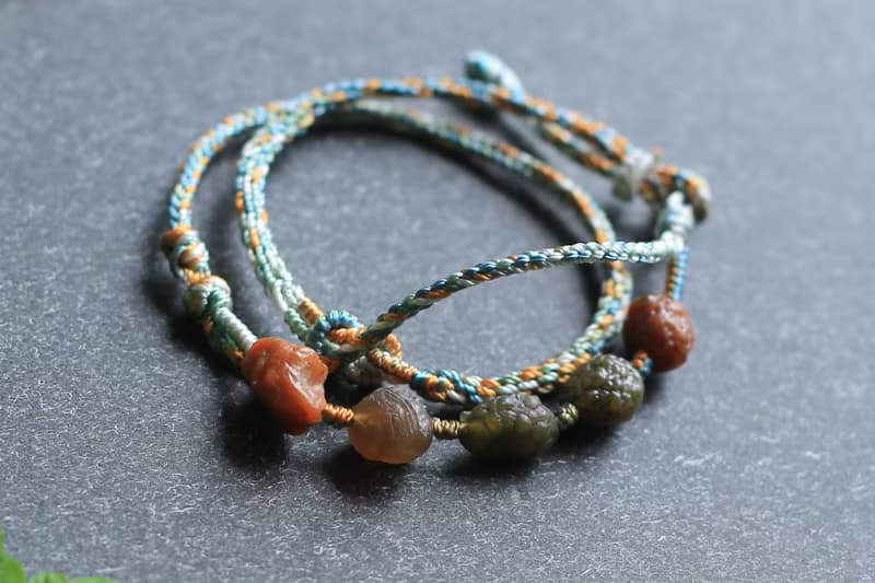 春秋全手工編繩 | 瑪瑙原石 | 多層幸運手繩 | 獨一無二