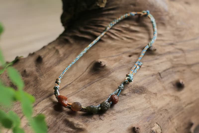 春秋全手工編繩 | 瑪瑙原石 | 多層幸運手繩 | 獨一無二