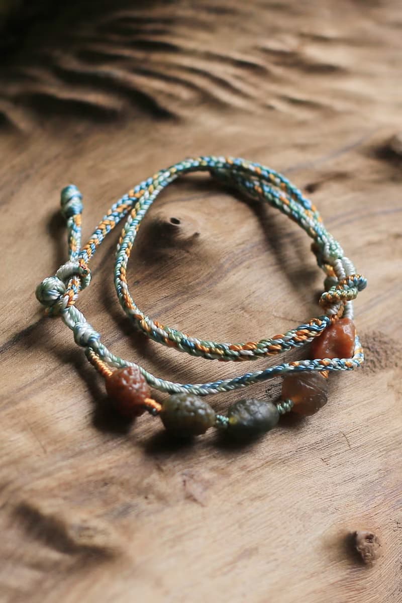 春秋全手工編繩 | 瑪瑙原石 | 多層幸運手繩 | 獨一無二