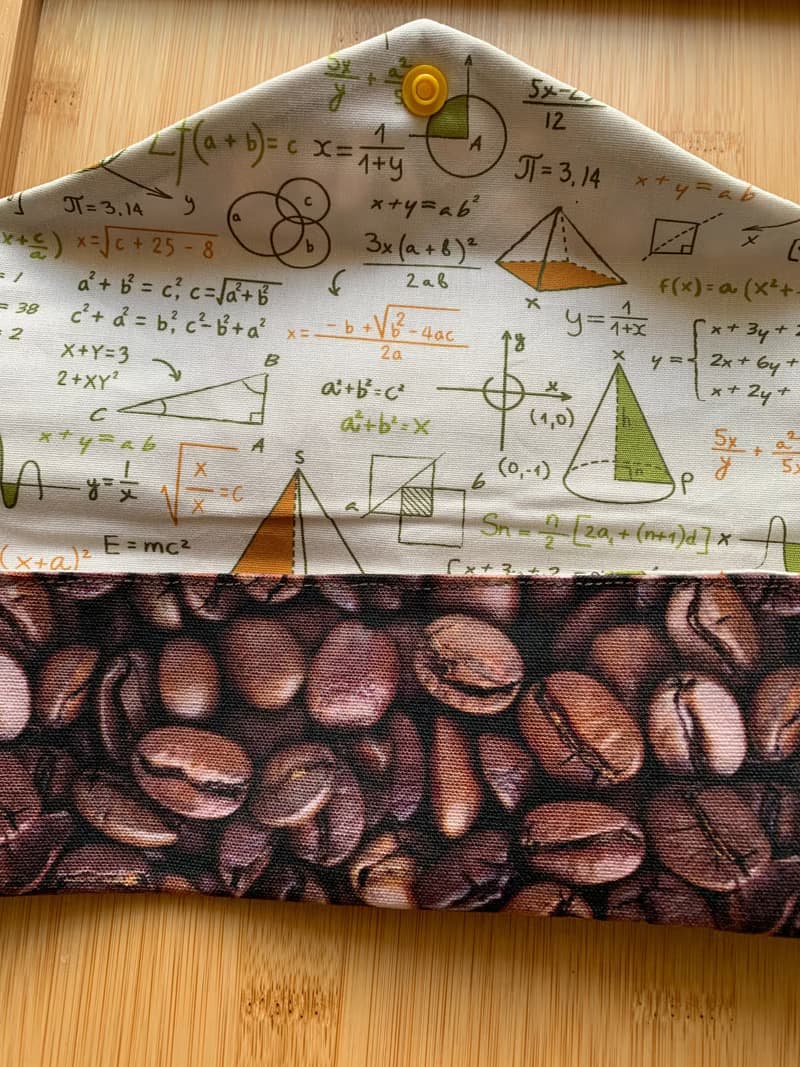 文青風環保筷袋 ~品一杯咖啡 收納 手作餐具袋 純棉