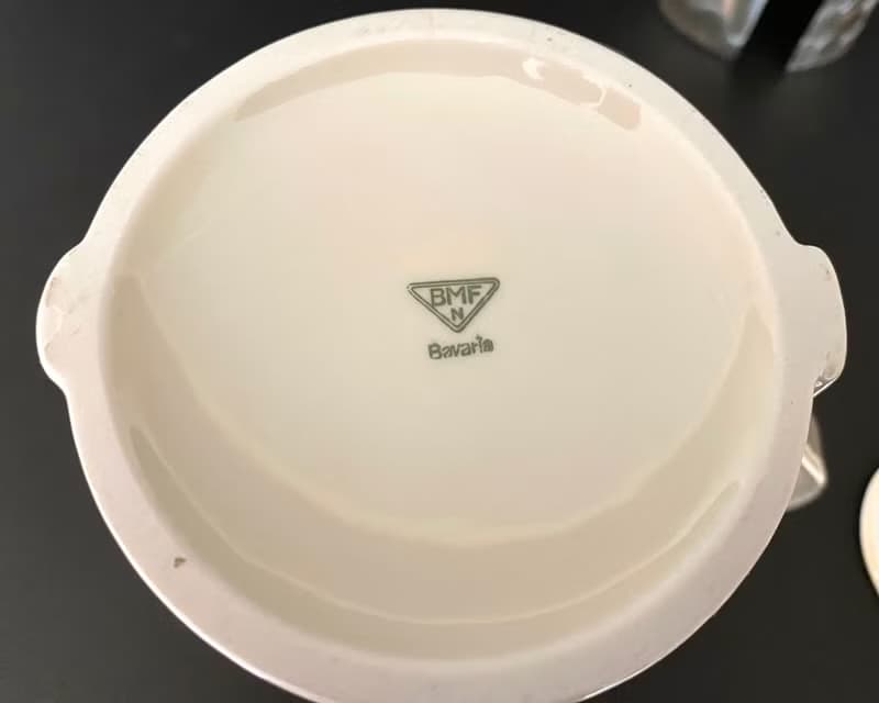 BMF 巴伐利亞 1970 年代復古金屬瓷器咖啡或茶具