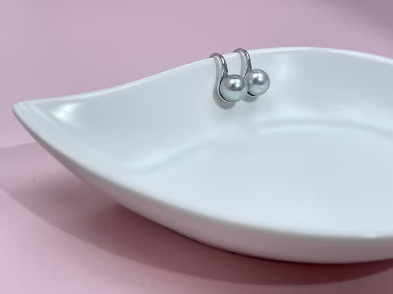 高跟鞋款 海水珍珠 akoya 真多麻 純銀耳環