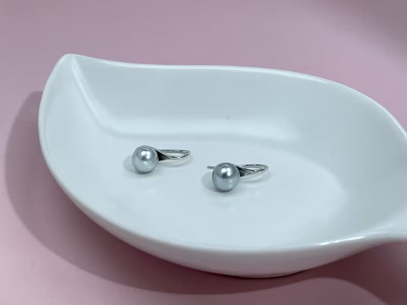 高跟鞋款 海水珍珠 akoya 真多麻 純銀耳環