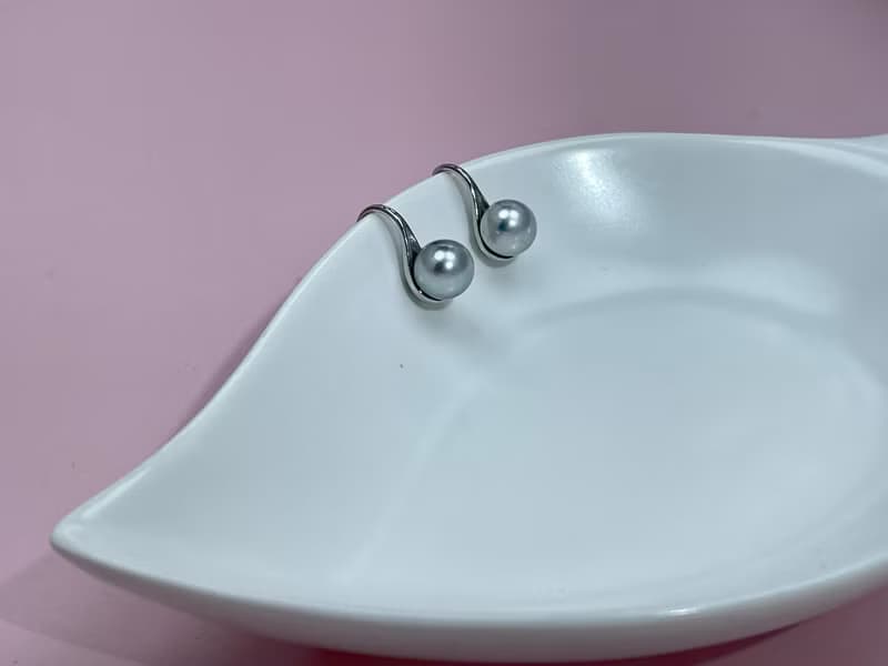 高跟鞋款 海水珍珠 akoya 真多麻 純銀耳環