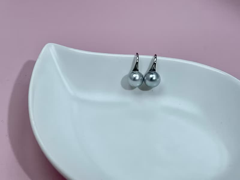 高跟鞋款 海水珍珠 akoya 真多麻 純銀耳環