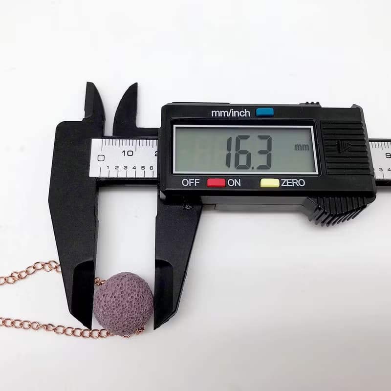 鈦鋼玫瑰金香氛石項鍊-大顆款14mm 可滴入精油擴香 鍊長可調