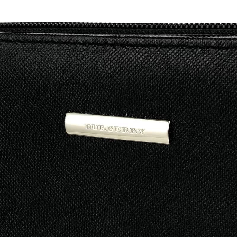 【 日本直送　名牌中古包 】BURBERRY バーバリー ハンドバッグ ブラック ロゴ レザー ワンショルダーバッグ ミニバッグ vintage  578382