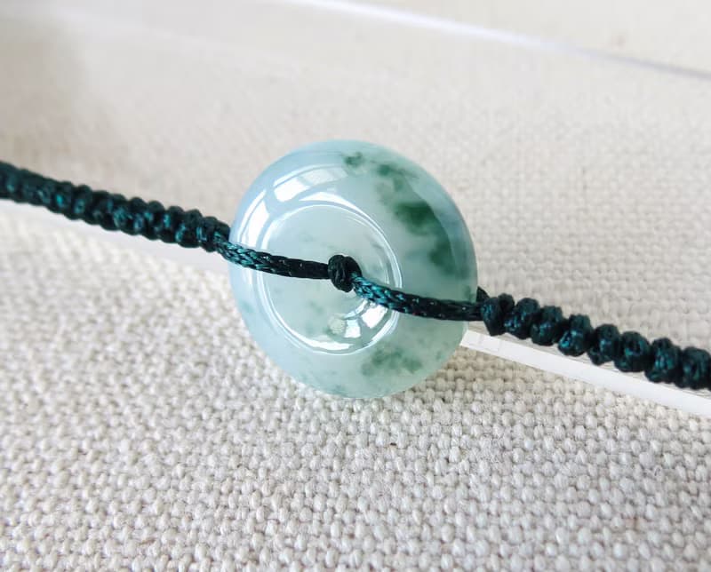 本命年【歲歲平安】冰飄花翡翠絲光編織手鍊*SW77*招財開運