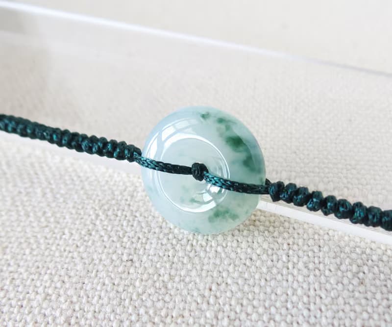 本命年【歲歲平安】冰飄花翡翠絲光編織手鍊*SW77*招財開運