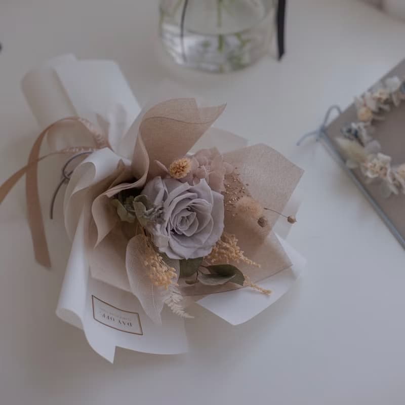 DAY OFF 單支玫瑰花束 情人節禮物 花禮 韓式花束 情人節花束