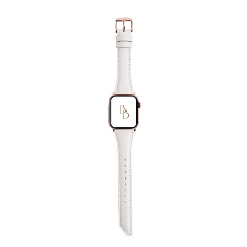 Apple Watch 米白 斜角油蠟 真皮 皮革 手錶 錶帶