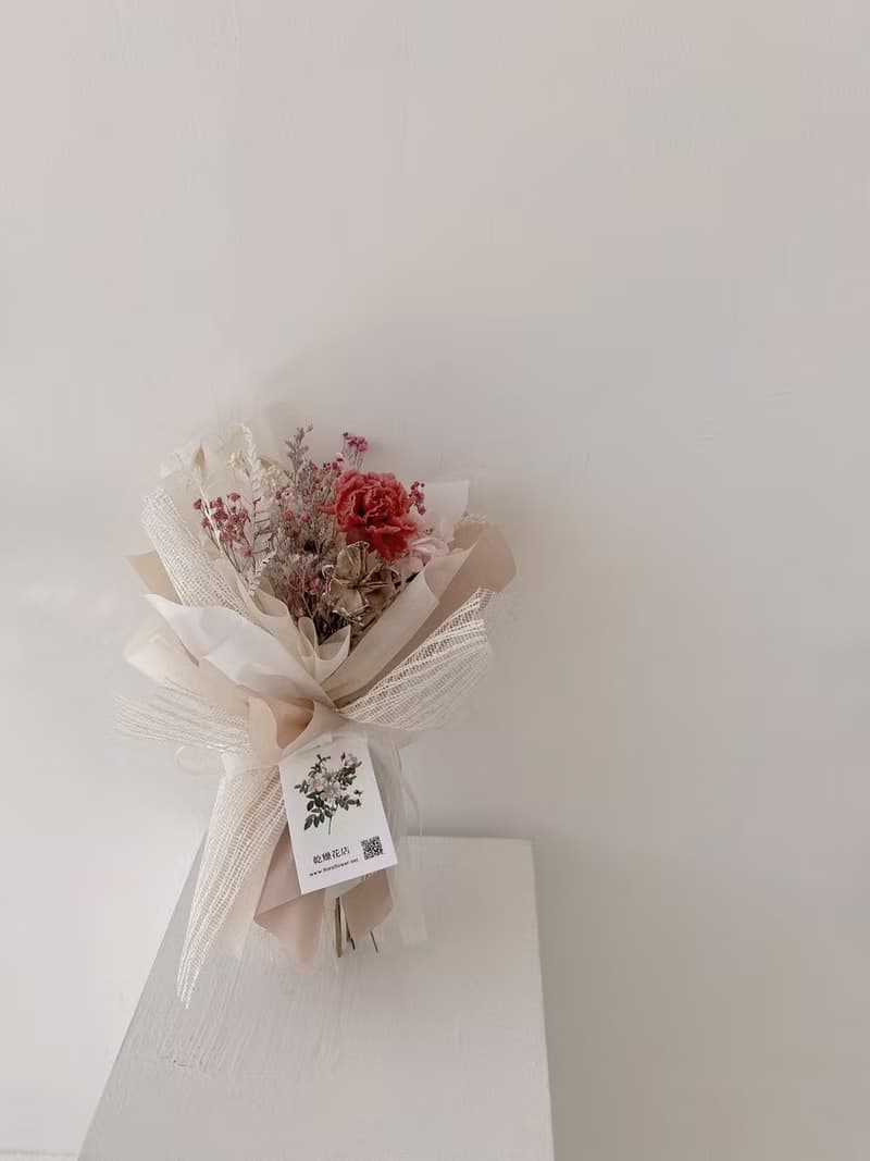 Flora Flower永生康乃馨花束-獻給母親節的康乃馨(粉)