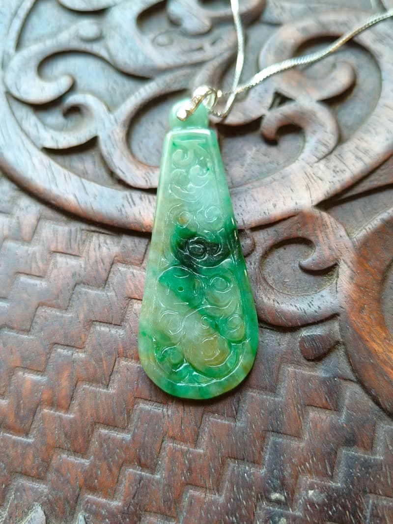 生日禮物 情人禮物 天然緬甸翡翠吊墜   隨機附送925銀項鍊