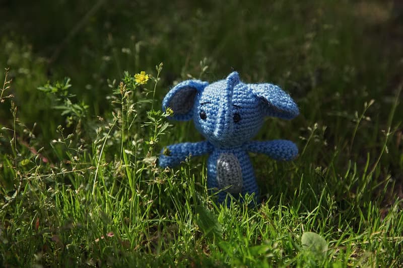 Crochet elephant, Crochet elephant 3,5 inch Stuffed toy, elephant toy