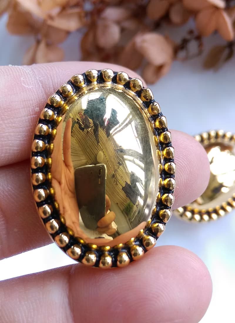 Vintage Jewelry 西洋古董飾品 Liz Claiborne 簡約橢圓 夾式耳環