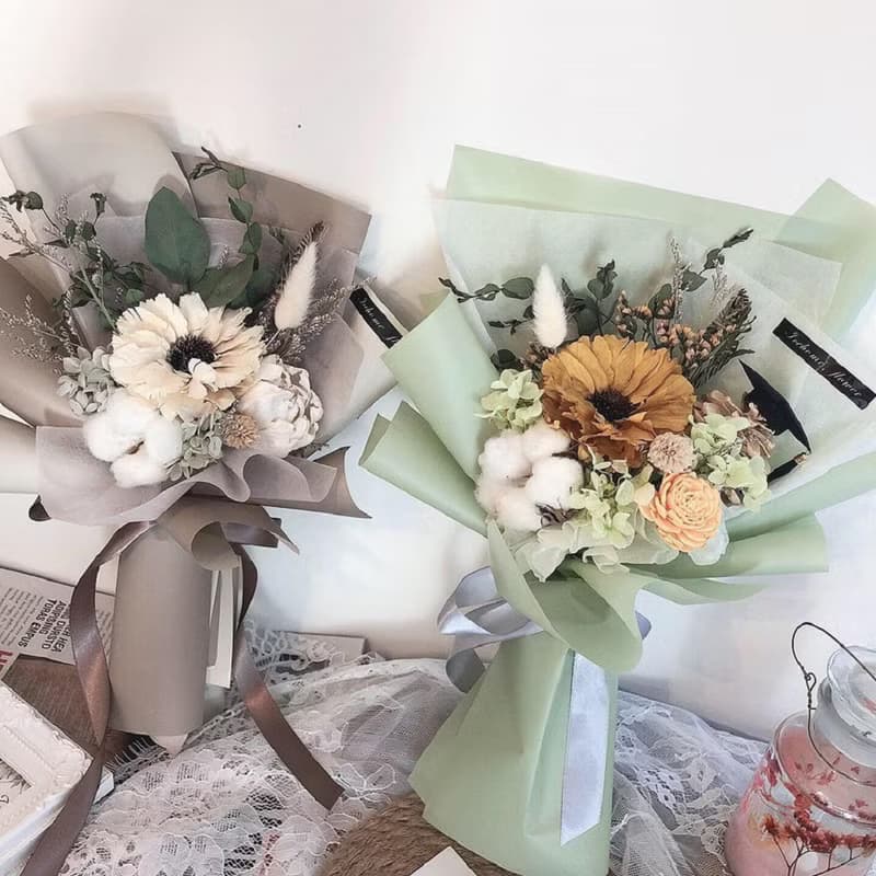 畢業花束  非洲菊乾燥花束 花束