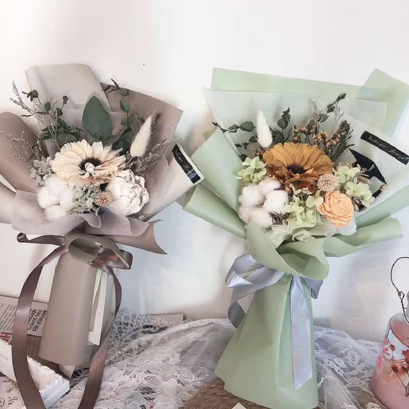 畢業花束  非洲菊乾燥花束 花束