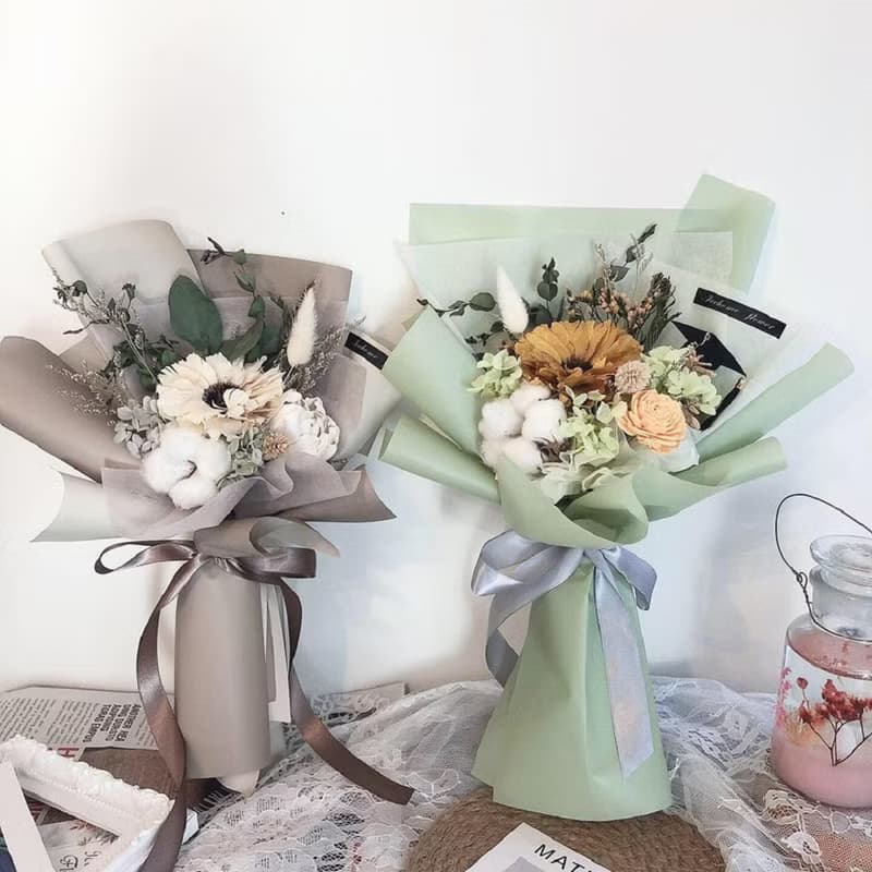 畢業花束  非洲菊乾燥花束 花束