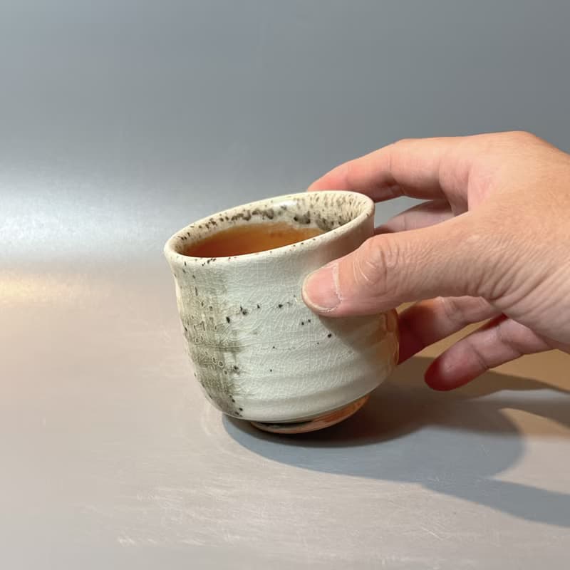 柴燒純瓷土主人杯 / 螺旋紋系列 / 小平凡手作
