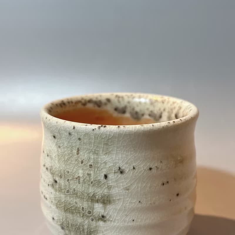 柴燒純瓷土主人杯 / 螺旋紋系列 / 小平凡手作