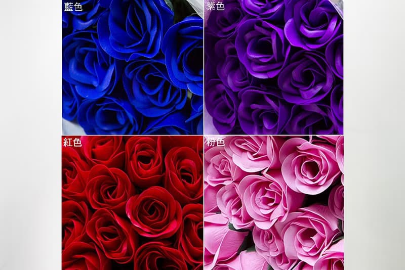 此情不渝-可抽取20朵香皂玫瑰花花束(4色可選)