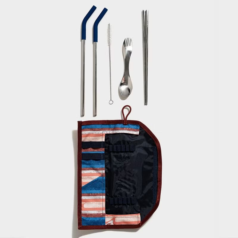 United by Blue 防潑水餐具收納包組 Utensil Kit 097-印花條紋