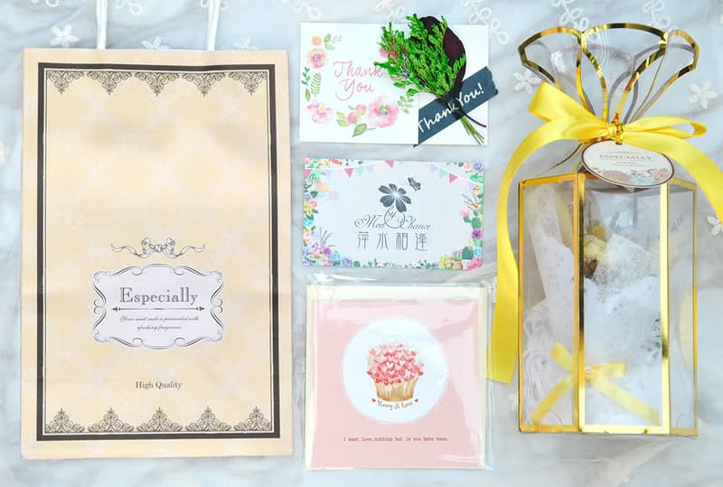 迷你乾燥花束禮盒(中)-陽光橙黃 婚禮小物 聖誕禮物