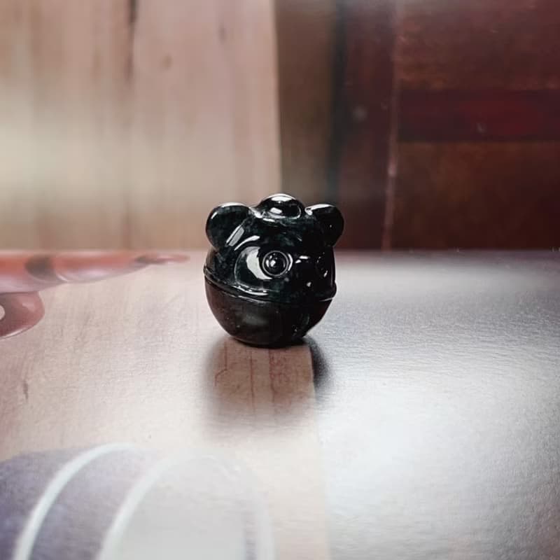 烏雞翡翠老鼠鈴鐺 | 天然緬甸A貨翡翠 | 送禮