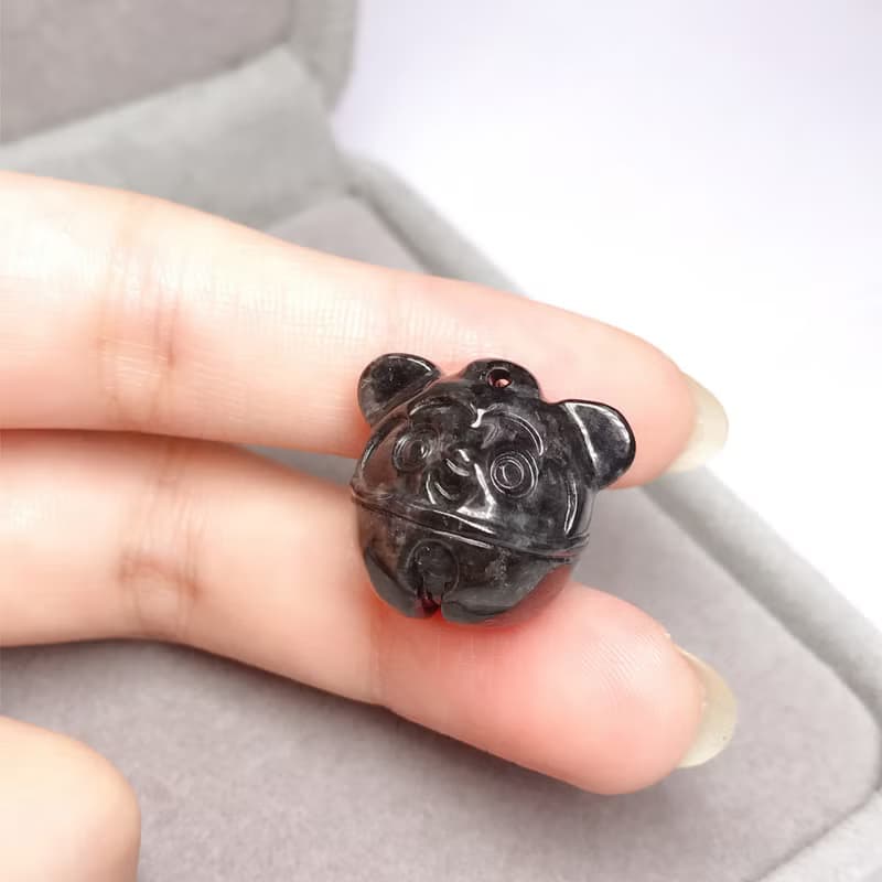 烏雞翡翠老鼠鈴鐺 | 天然緬甸A貨翡翠 | 送禮