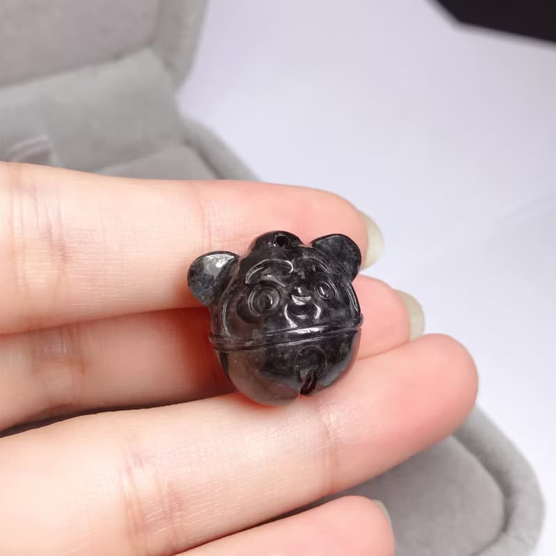 烏雞翡翠老鼠鈴鐺 | 天然緬甸A貨翡翠 | 送禮