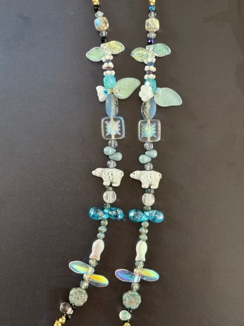 北極熊戲水 串珠手鍊 捷克琉璃珠 手作手鍊 動物手鍊