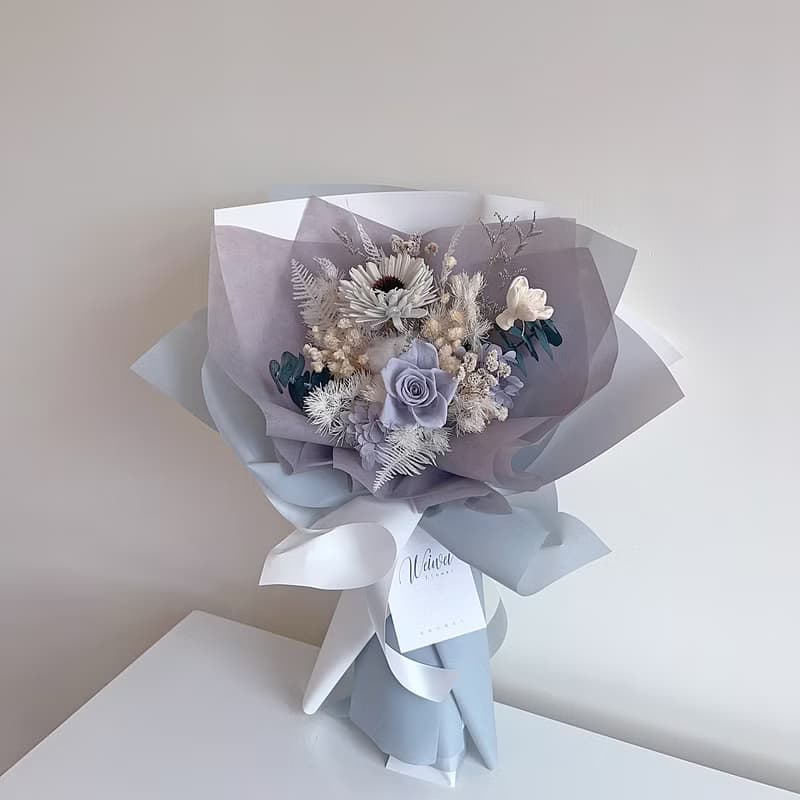 乾燥永生花束/情人節禮物/情人節花束/求婚花束/告白花束